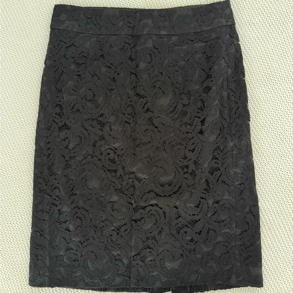 Banana Republic Black Lace Pencil Skirt